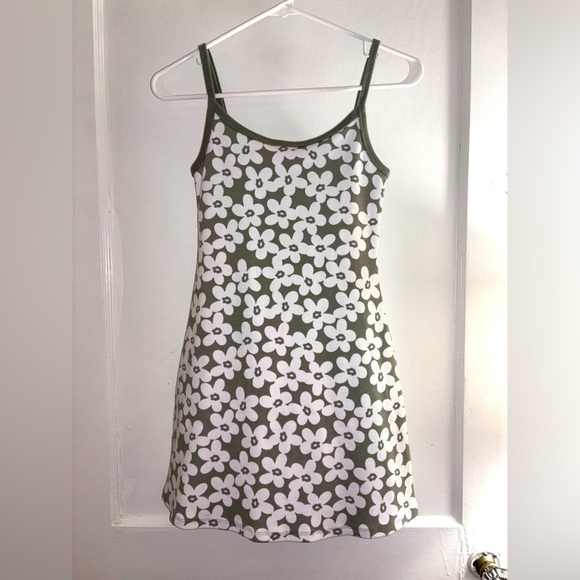 American Eagle x TSITP Green Floral Ribbed Knit Mini Dress - Extra Small - Picture 8 of 13
